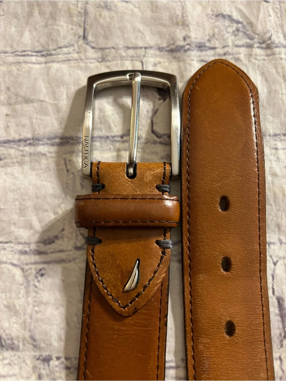 DKNY ITALY CHOCOLATE BROWN 38 & NAUTICA MED BROWN CHUNKY & BLACK LEATHER BELTS